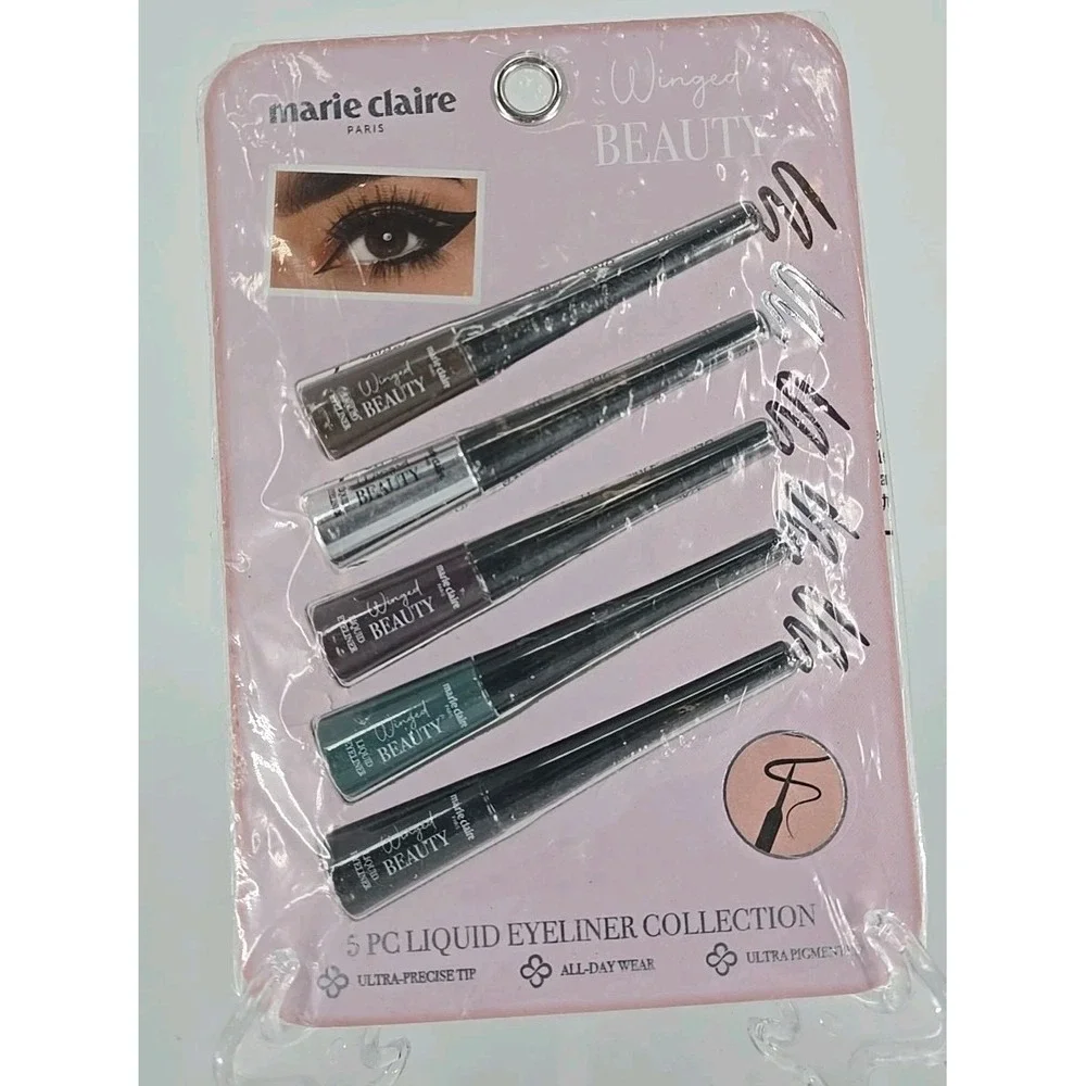 3 Lot Liquid Eyeliner Collection Set ByMarie Claire‎ Paris - Winged Beauty 5 Pcs